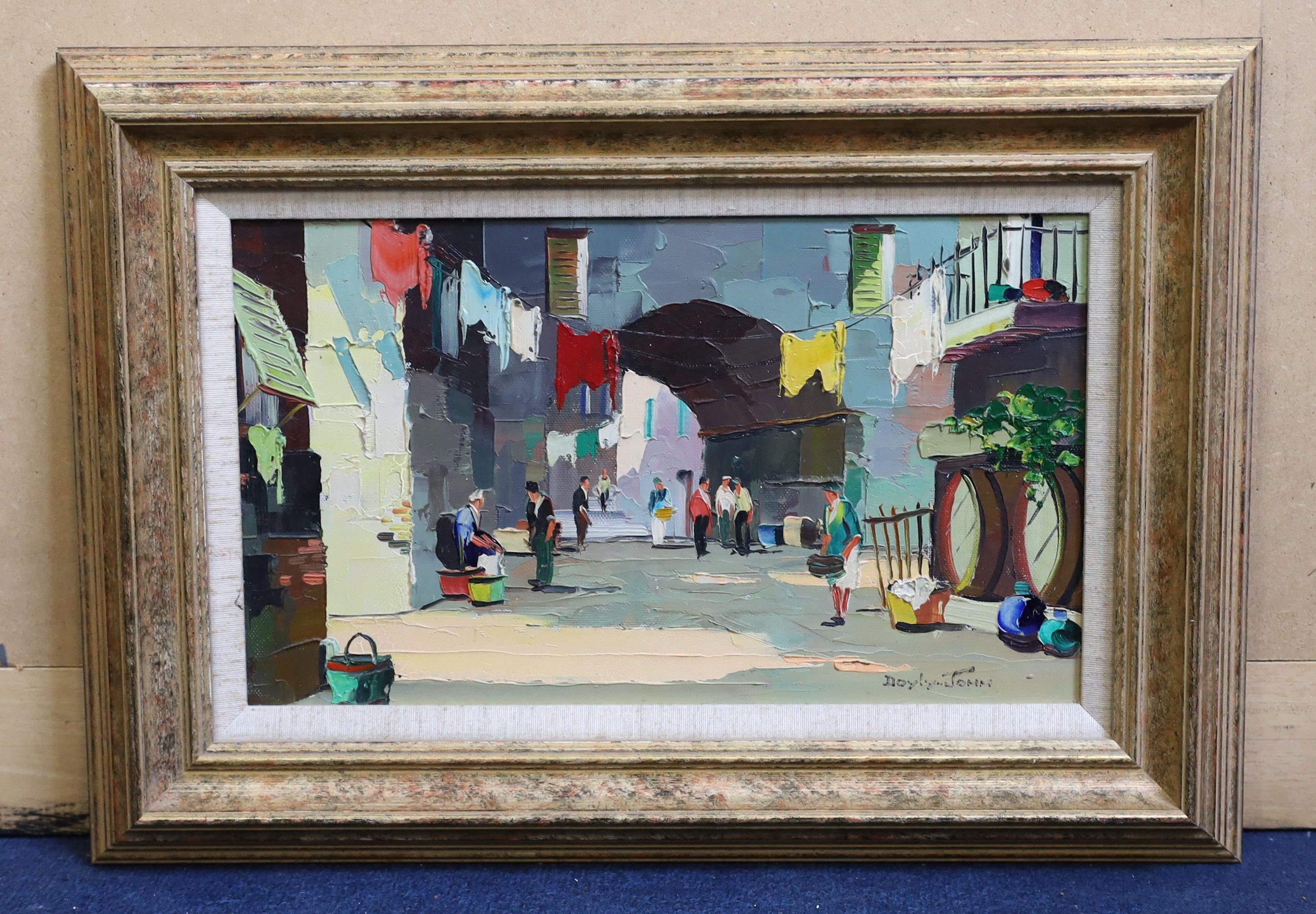 Cecil Rochfort Doyly-John (1906-1993), 'The Old Ville, Nice, South of France', oil on board, 21 x 36cm